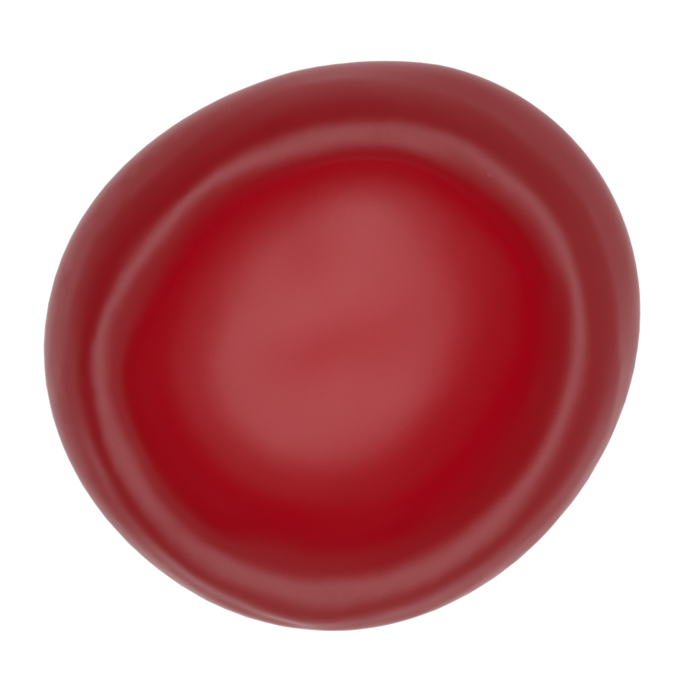Red cell isolated on background. 3d rendering - illustration png