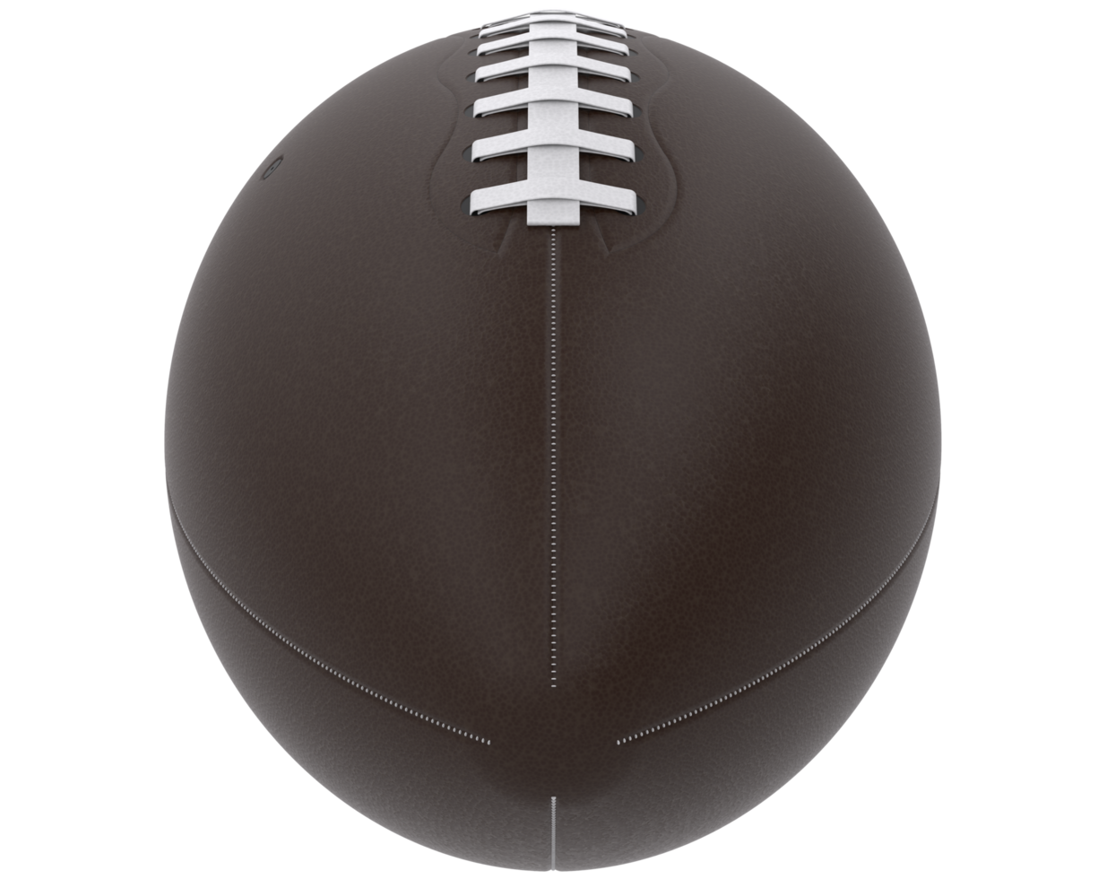 American football ball isolated on background. 3d rendering - illustration png