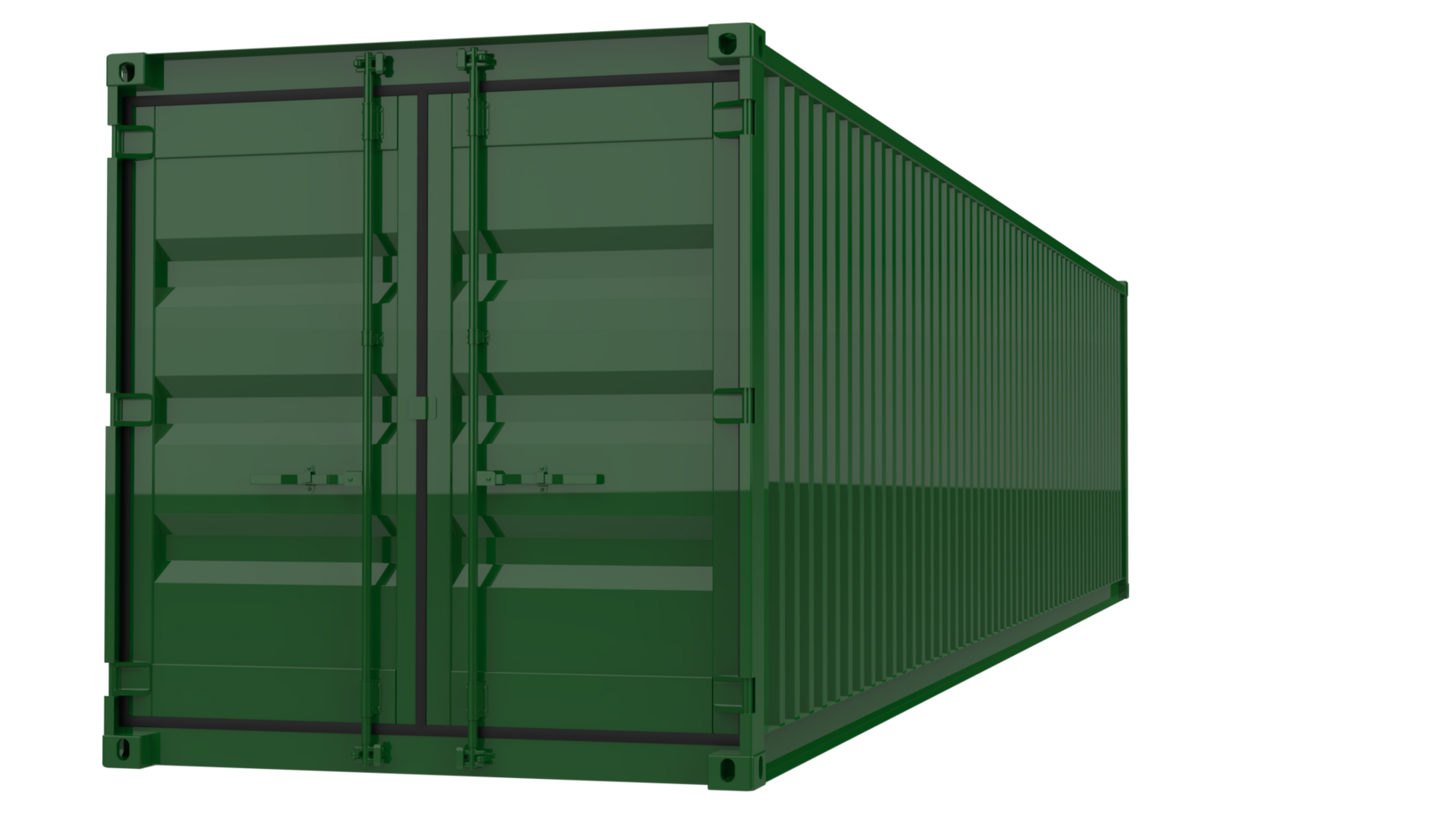 Shipping container isolated on background. 3d rendering - illustration png