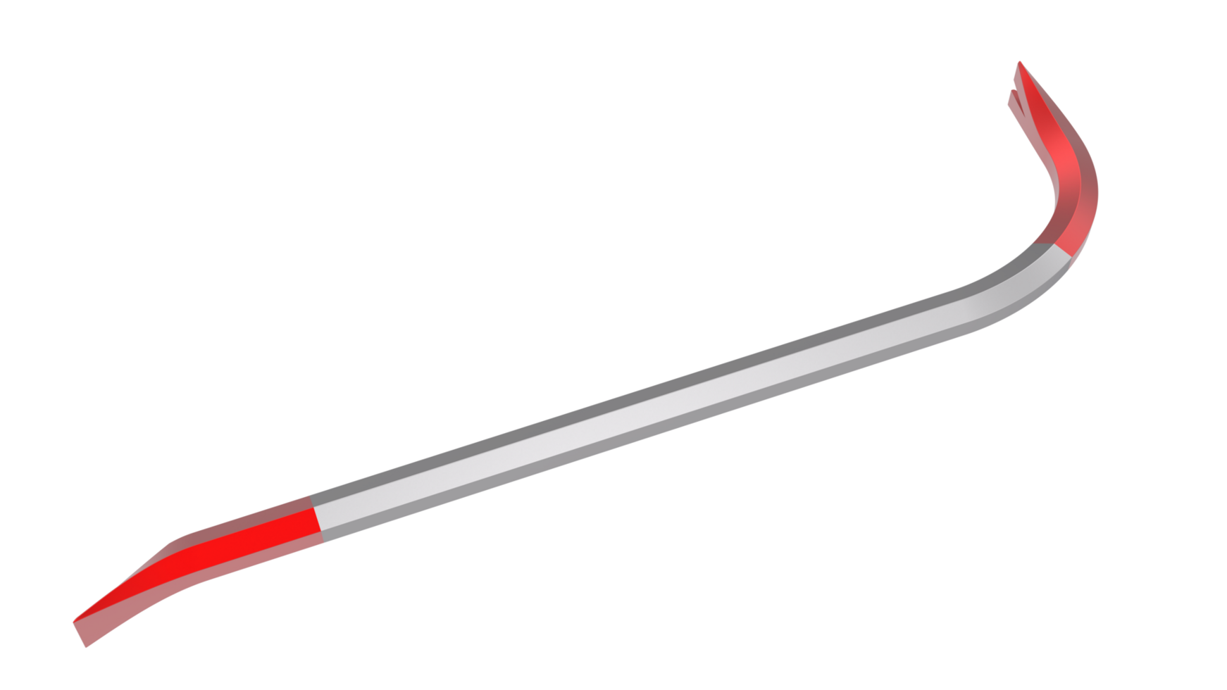 Crowbar isolated on background. 3d rendering - illustration png