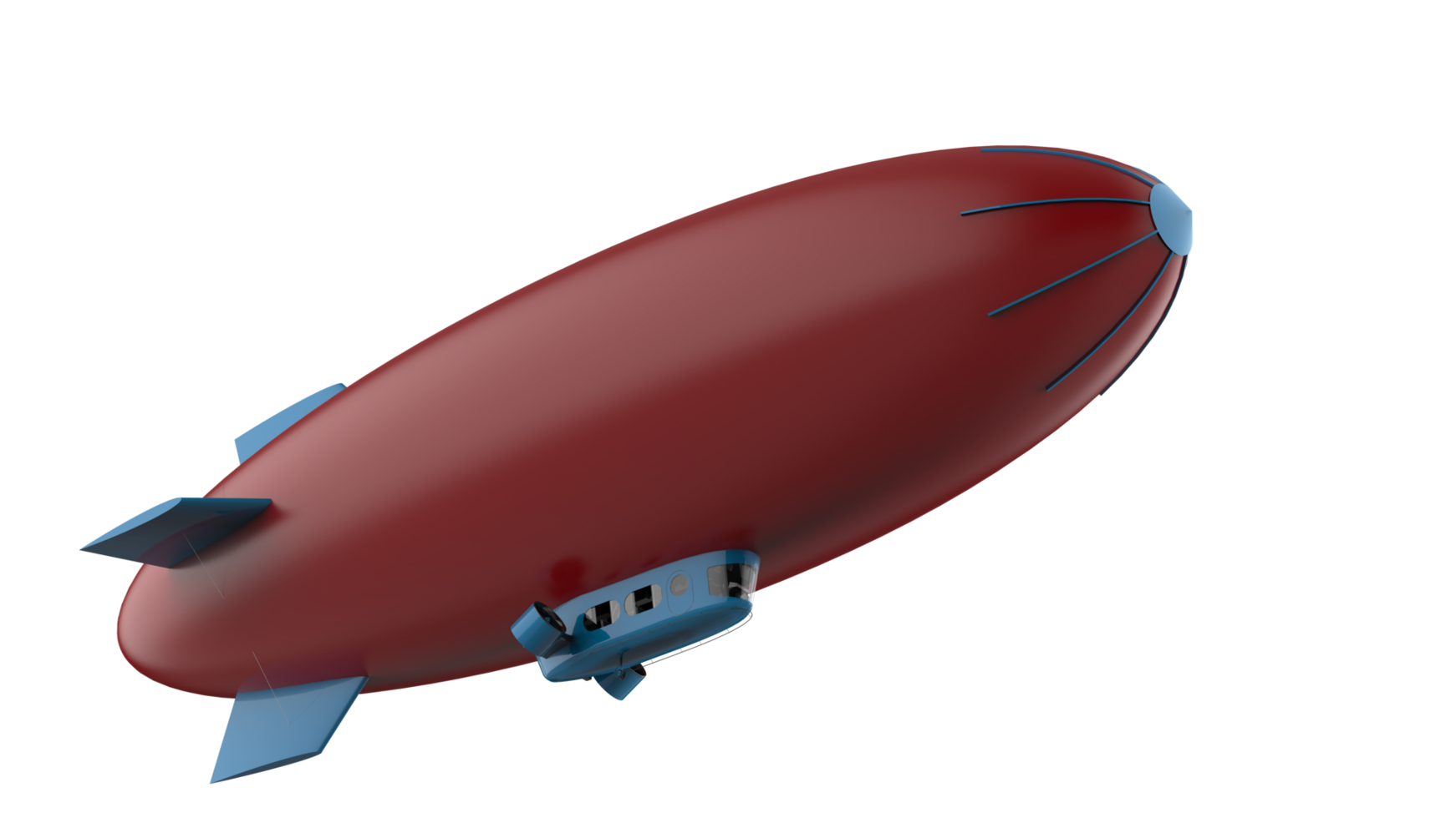 Airship isolated on background. 3d rendering - illustration png