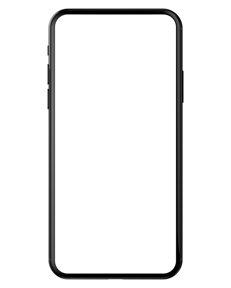 Smartphone Attrappe, Lehrmodell, Simulation isoliert auf Hintergrund. 3d Rendern - - Illustration png