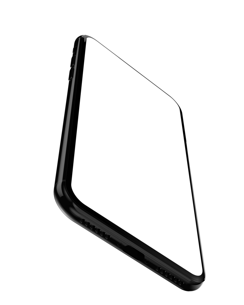 Smartphone mockup isolated on background. 3d rendering - illustration png