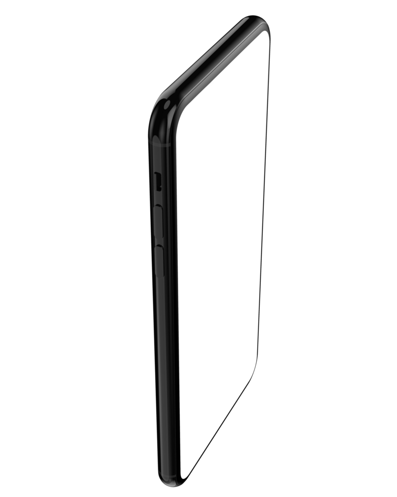 Smartphone mockup isolated on background. 3d rendering - illustration png