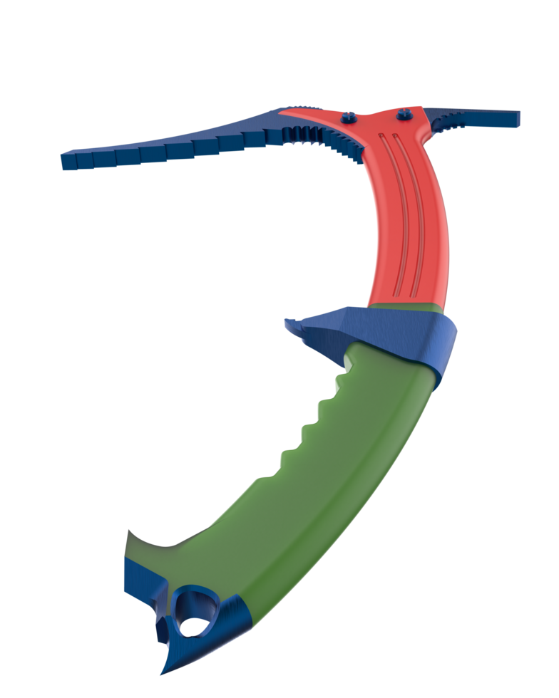 Ice ax isolated on background. 3d rendering - illustration png