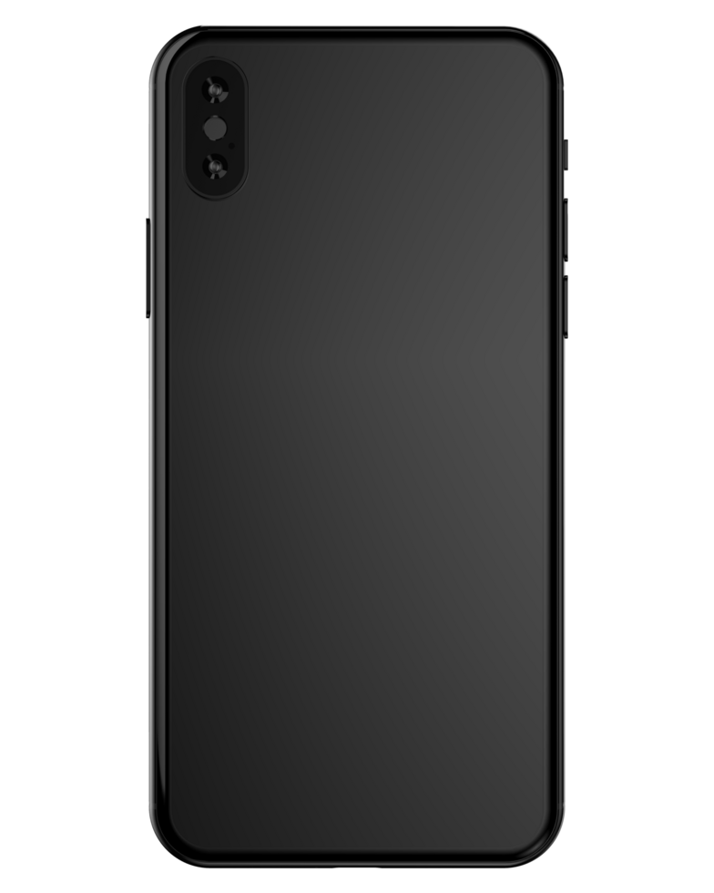Smartphone mockup isolated on background. 3d rendering - illustration png