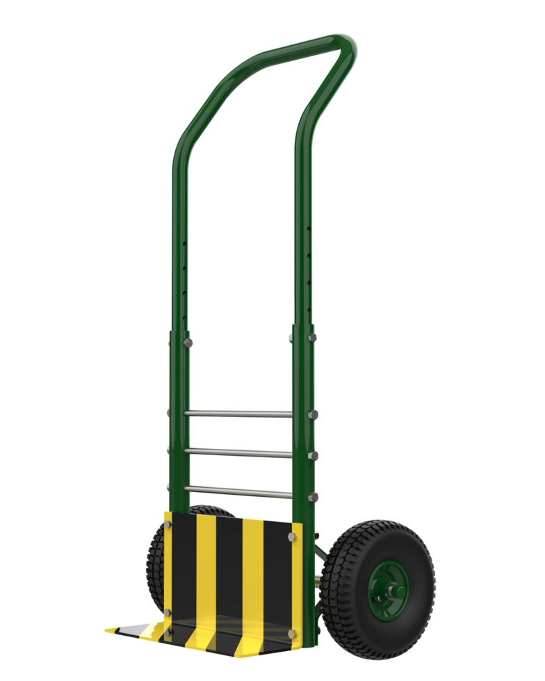 Hand truck isolated on background. 3d rendering - illustration png