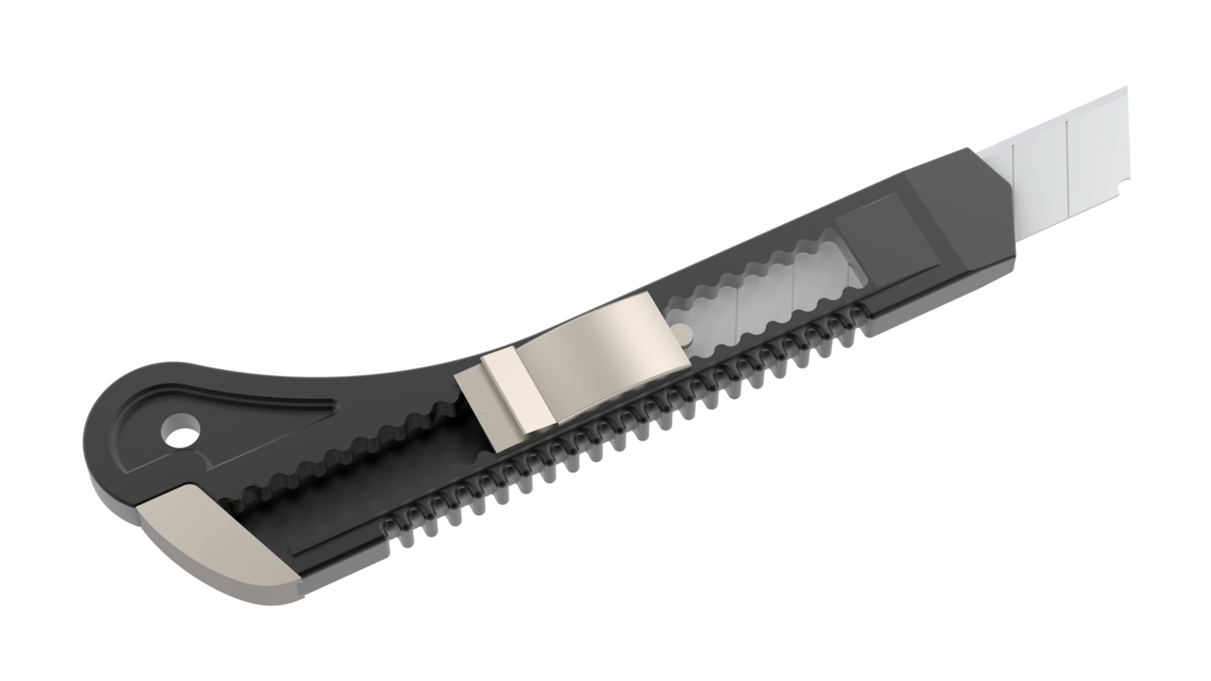 Cutter knife isolated on background. 3d rendering - illustration png