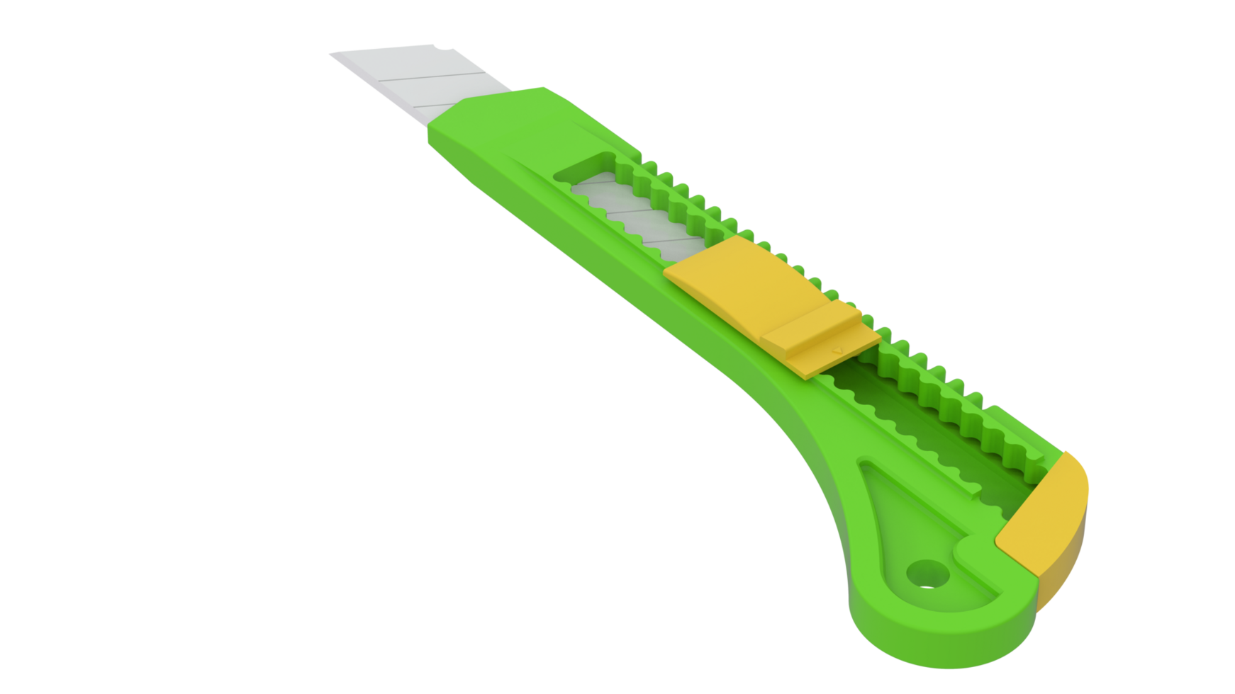 Cutter knife isolated on background. 3d rendering - illustration png