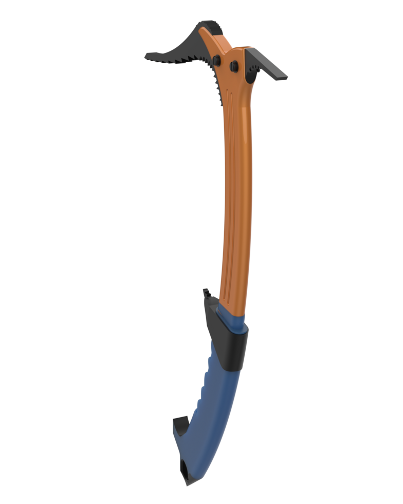 Ice ax isolated on background. 3d rendering - illustration png