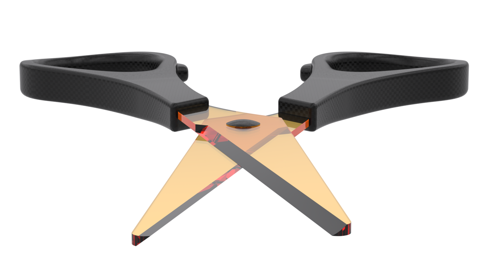 Scissors isolated on background. 3d rendering - illustration png
