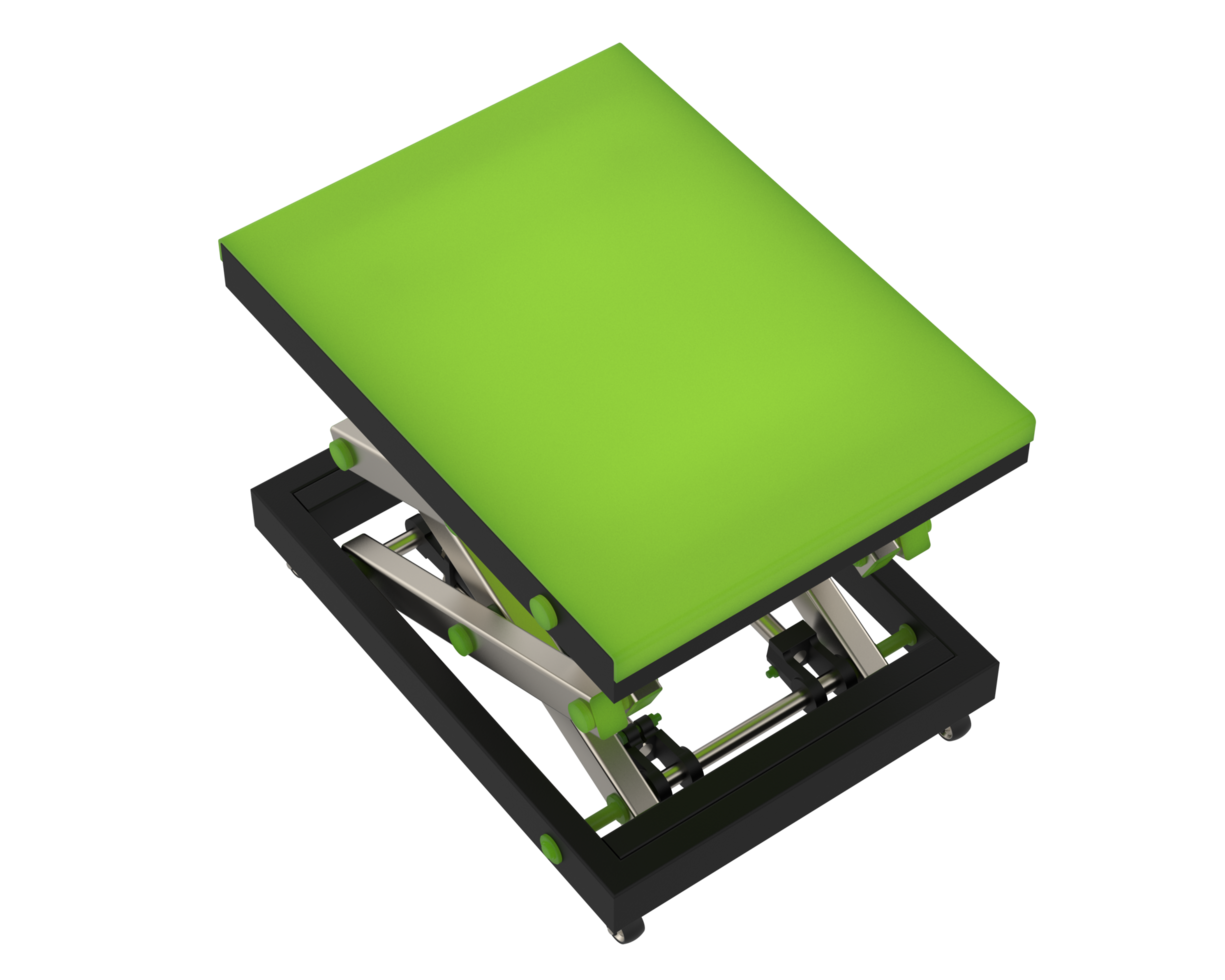 Scissor lift platform isolated on background. 3d rendering - illustration png