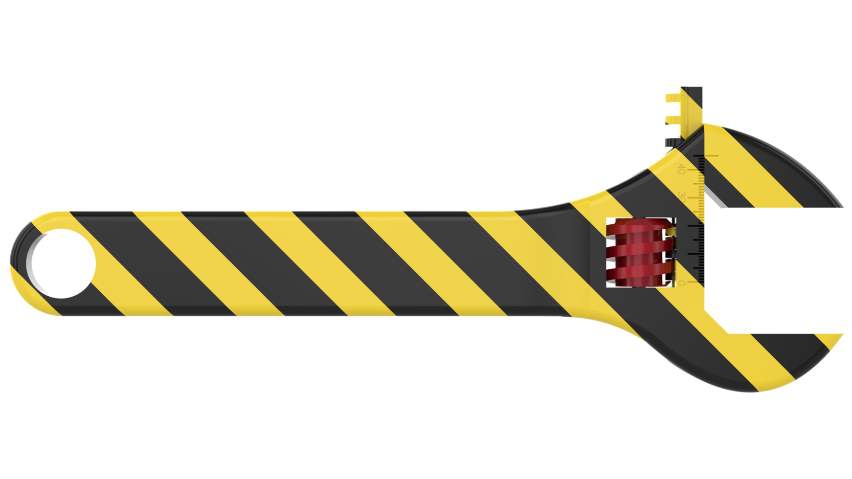 Adjustable wrench isolated on background. 3d rendering - illustration png