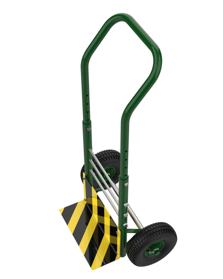 Hand truck isolated on background. 3d rendering - illustration png