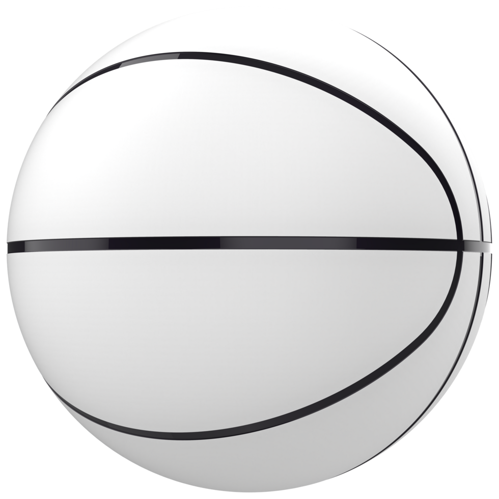 Basketball metallic ball isolated on background. 3d rendering - illustration png