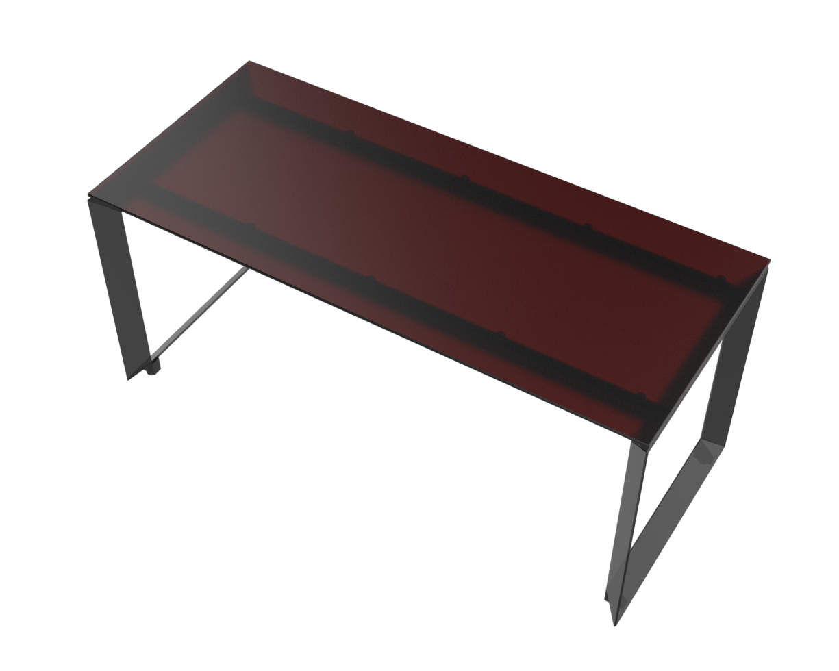 Modern desk table isolated on background. 3d rendering - illustration png