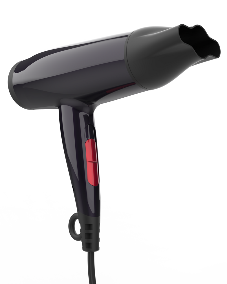 Hairdryer isolated on background. 3d rendering - illustration png