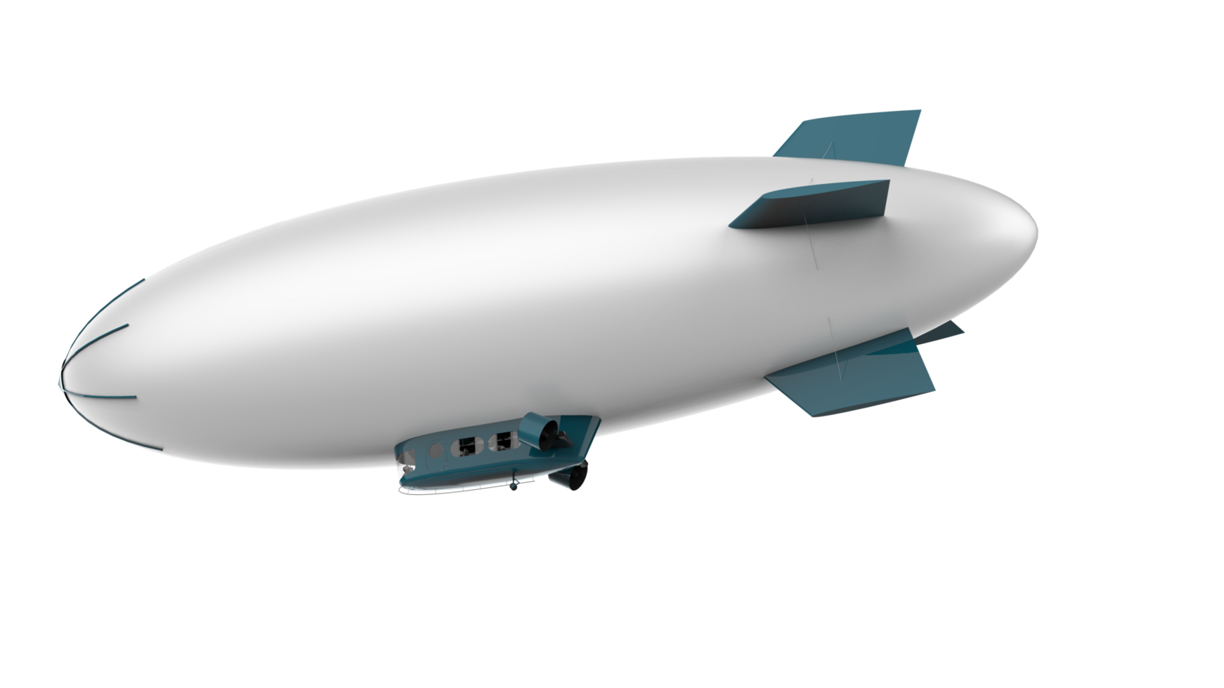 Airship isolated on background. 3d rendering - illustration png
