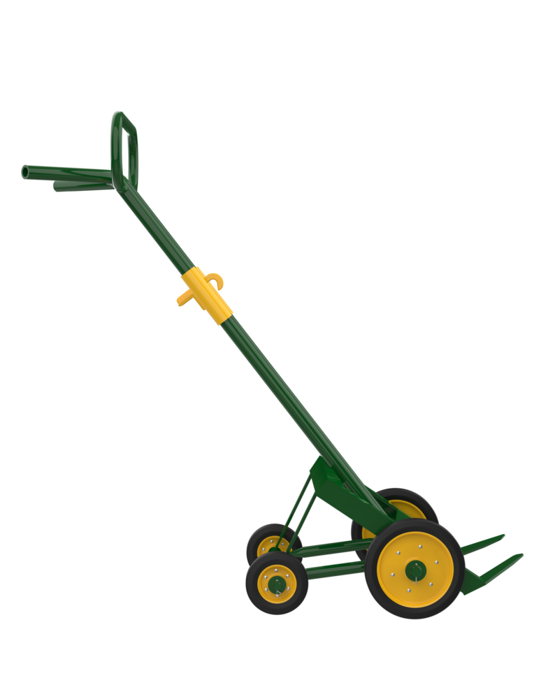 Sack truck isolated on background. 3d rendering - illustration png