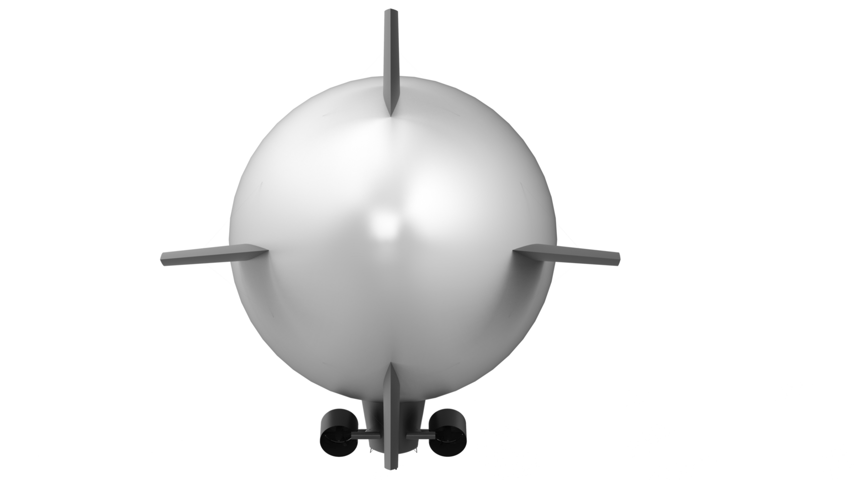 Airship isolated on background. 3d rendering - illustration png