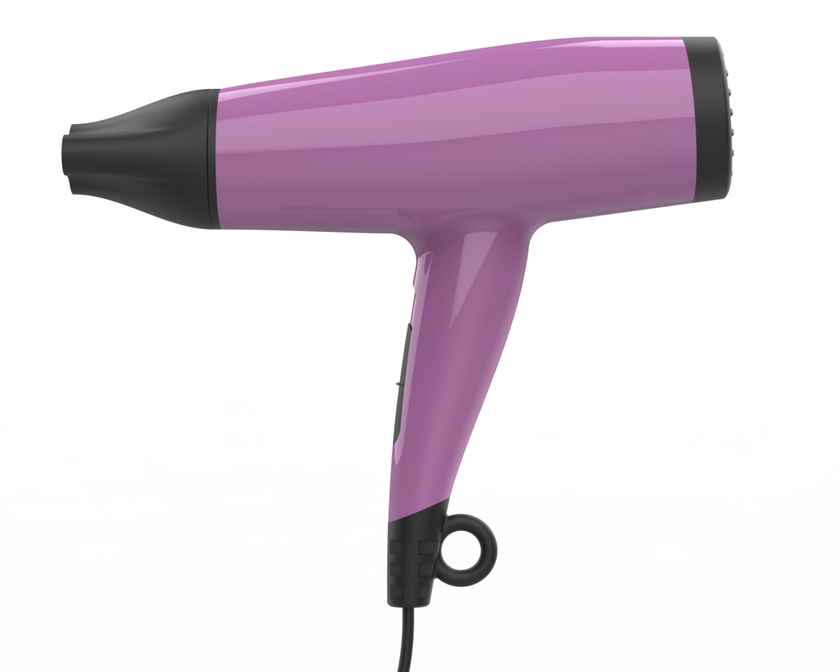 Hairdryer isolated on background. 3d rendering - illustration png