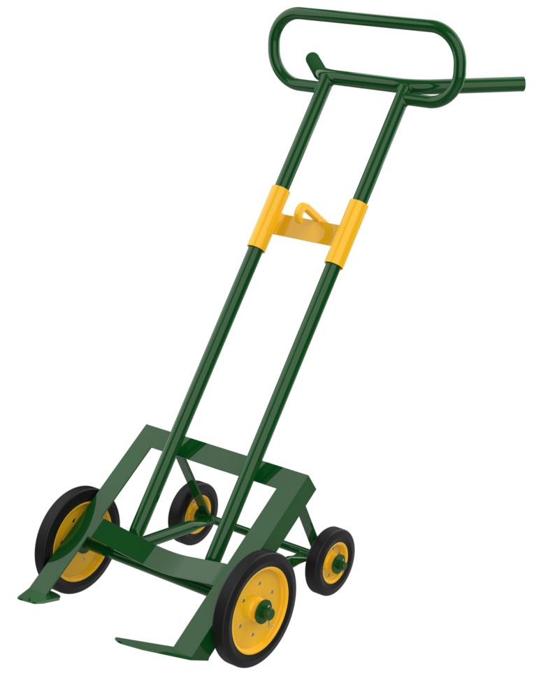 Sack truck isolated on background. 3d rendering - illustration png