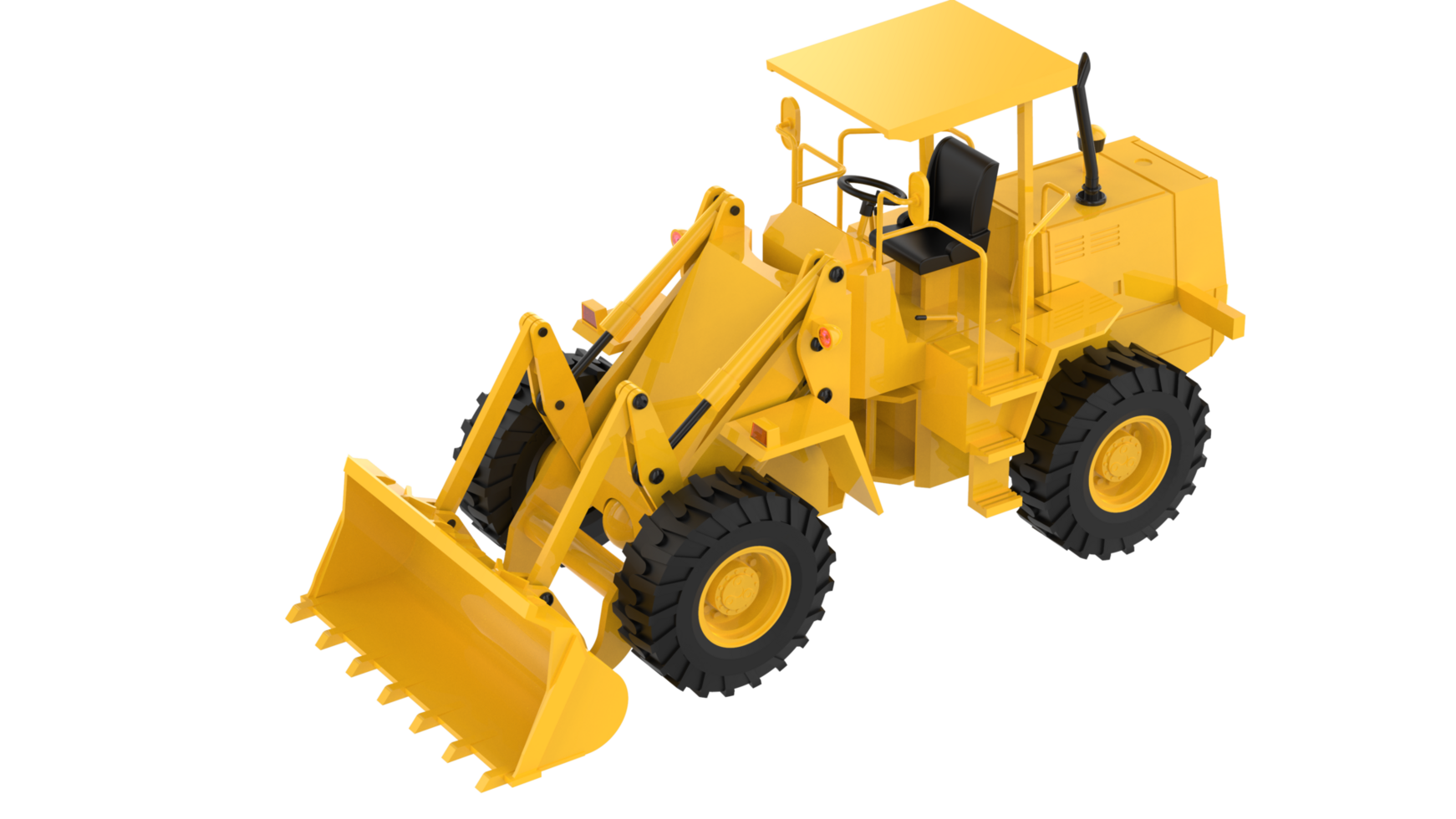 Loader isolated on background. 3d rendering - illustration png