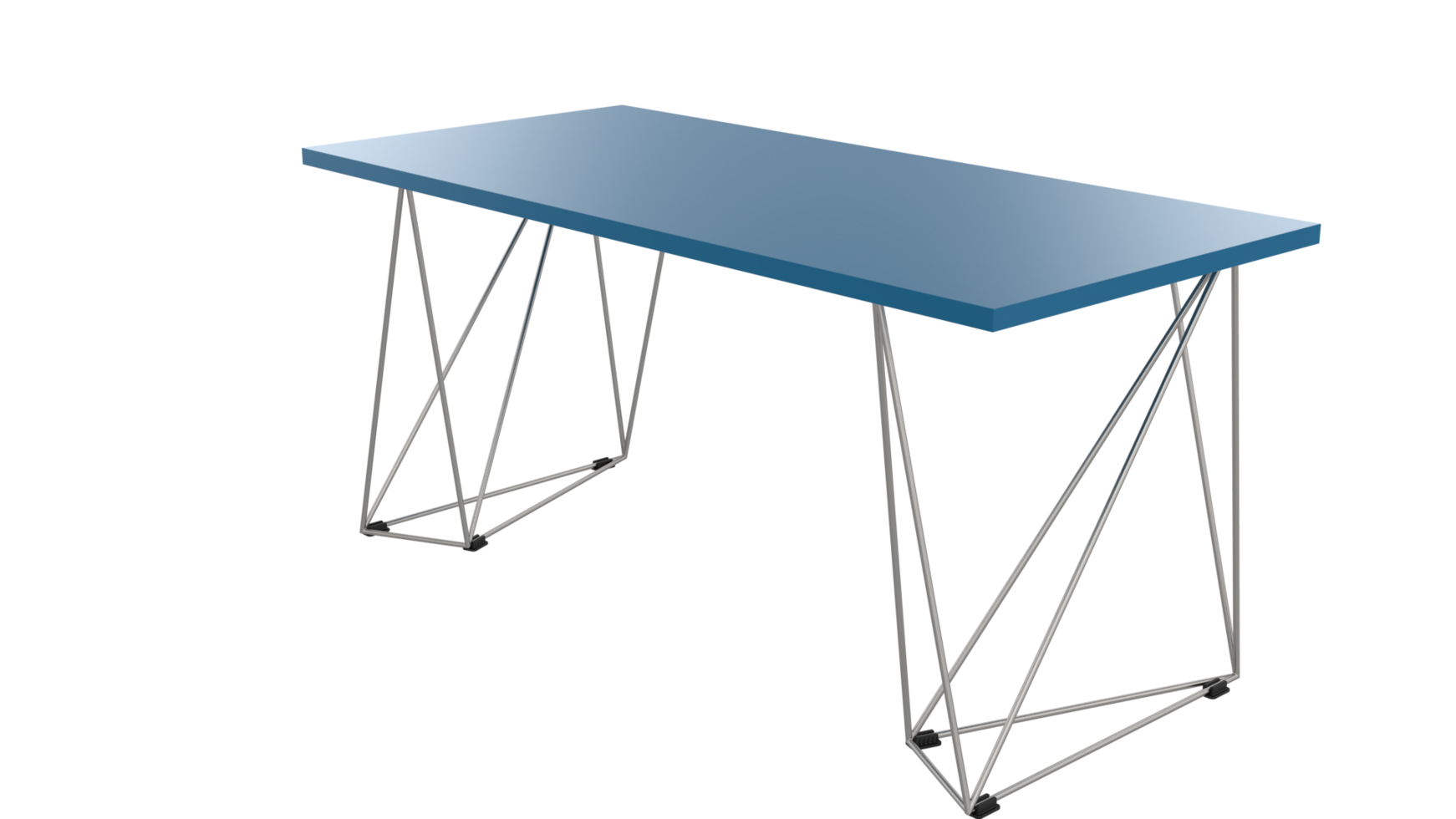 Modern desk table isolated on background. 3d rendering - illustration png