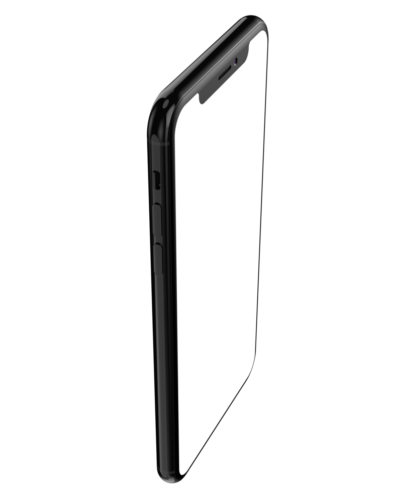 Smartphone mockup isolated on background. 3d rendering - illustration png
