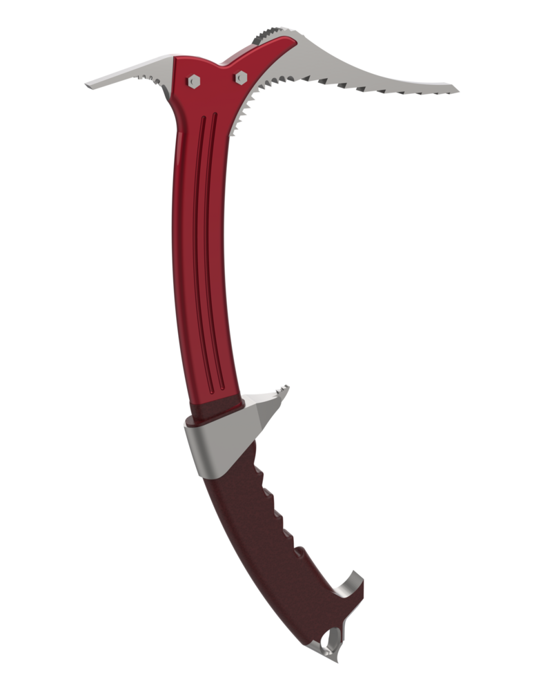 Ice ax isolated on background. 3d rendering - illustration png
