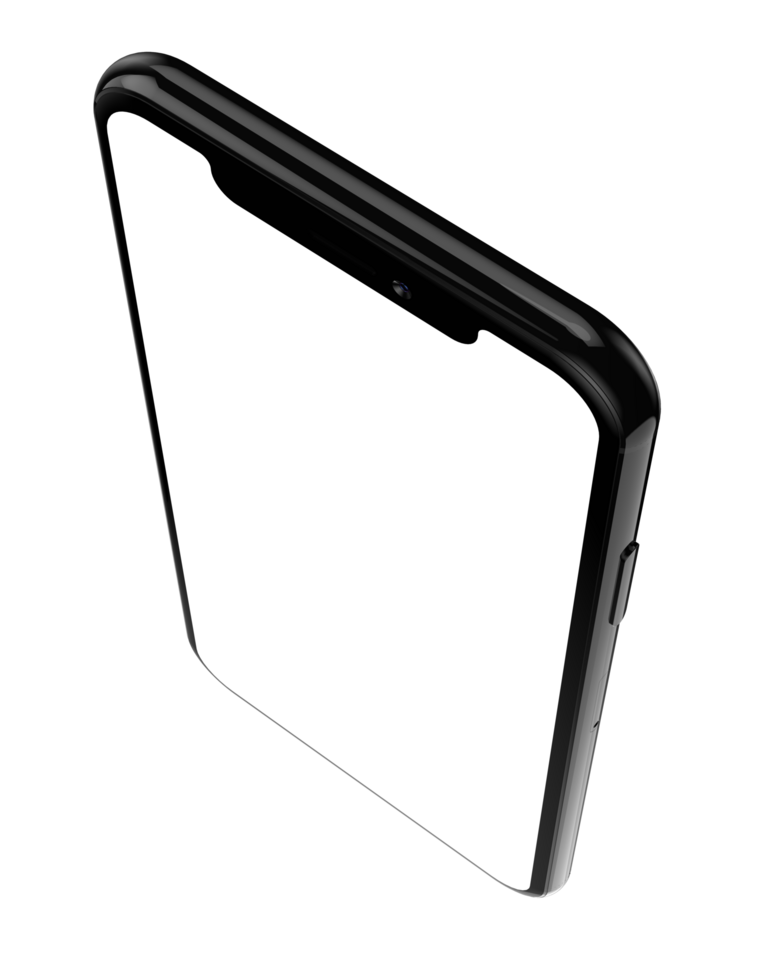 Smartphone mockup isolated on background. 3d rendering - illustration png