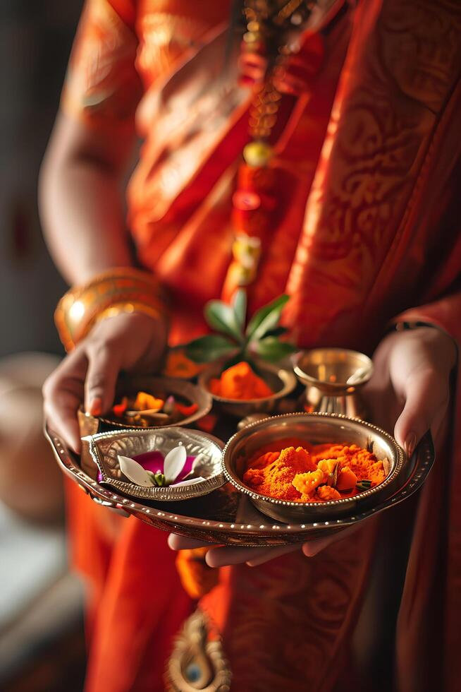 AI generated Hues of Happiness A Journey Through the Colorful Tapestry of Indian Festivities photo