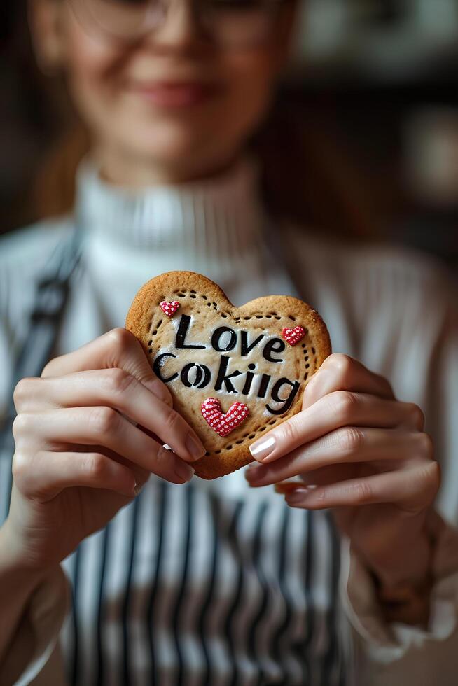 ai generado yo amor Cocinando celebracion foto