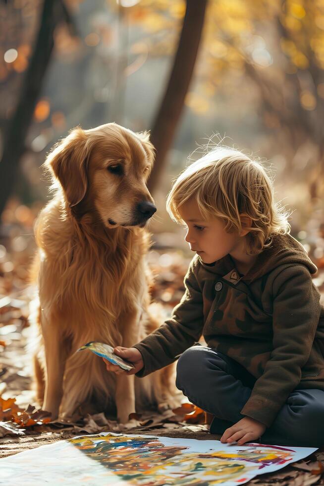 AI generated Unconditional Love Embracing Our Dog as Family photo
