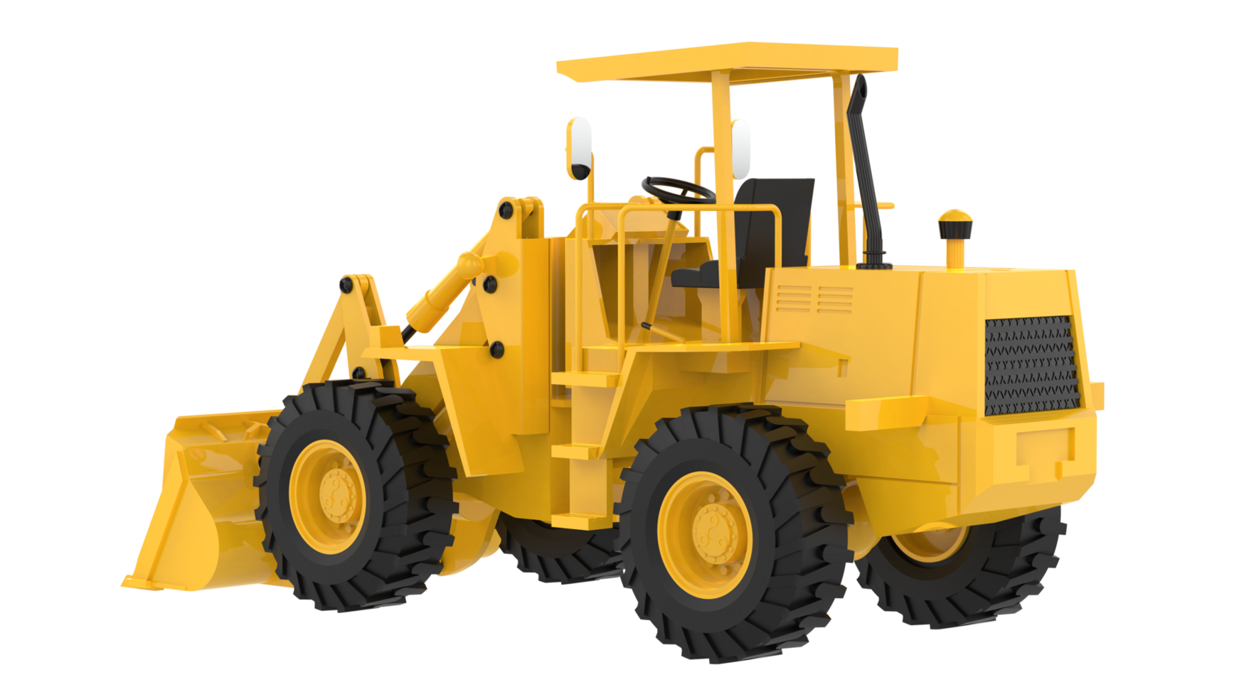 Loader isolated on background. 3d rendering - illustration png