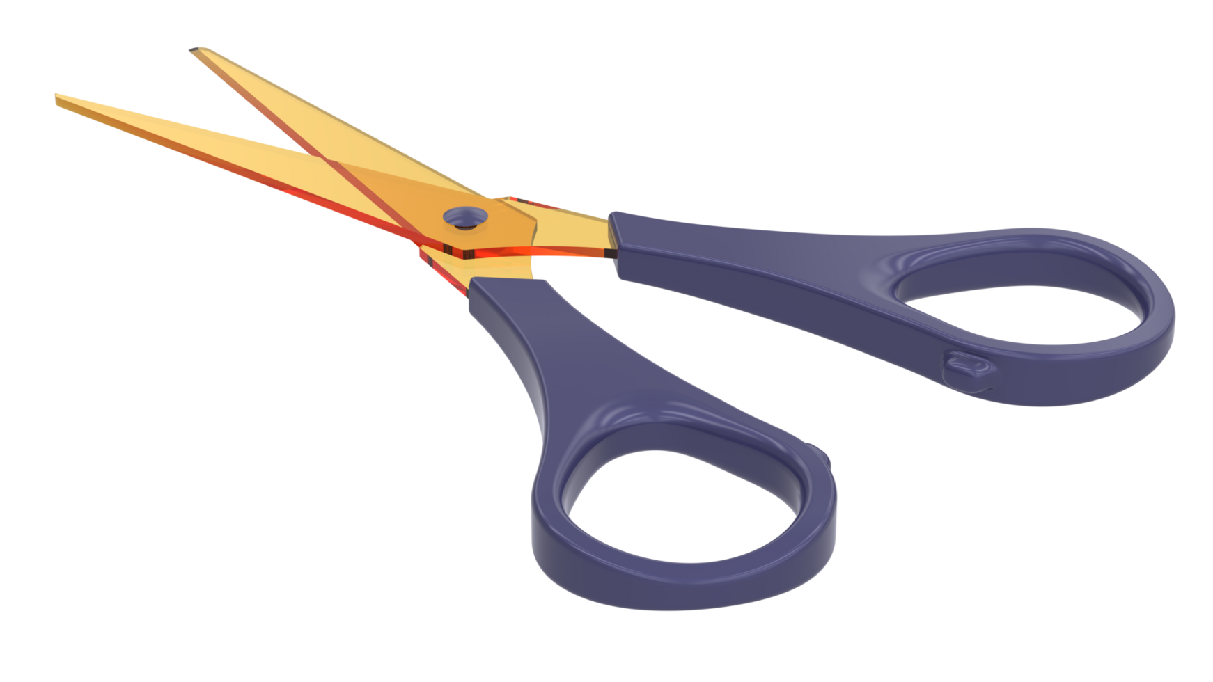 Scissors isolated on background. 3d rendering - illustration png