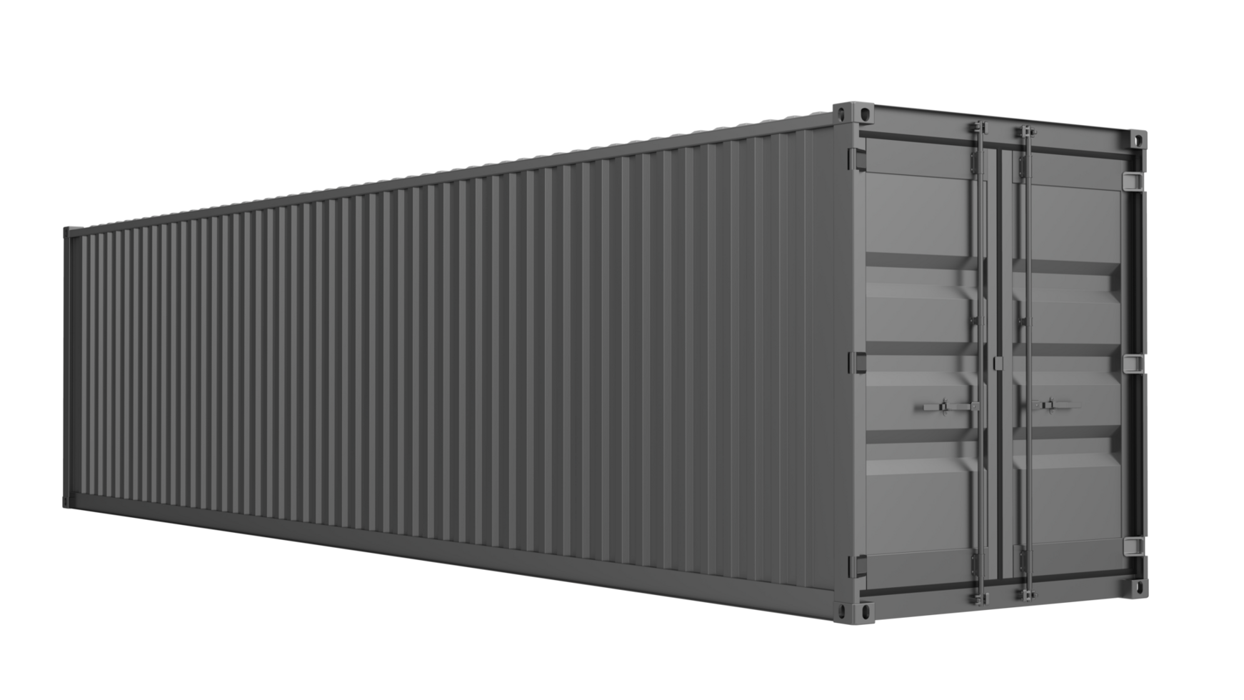 Super cargo container isolated on background. 3d rendering - illustration png