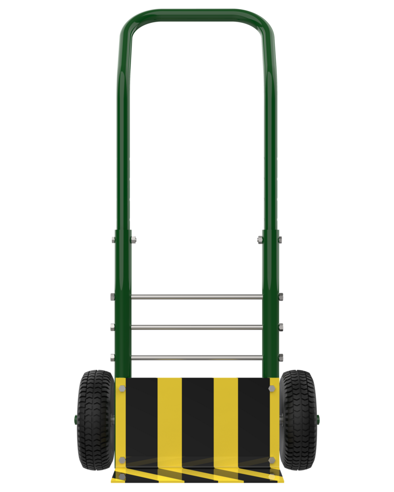 Hand truck isolated on background. 3d rendering - illustration png