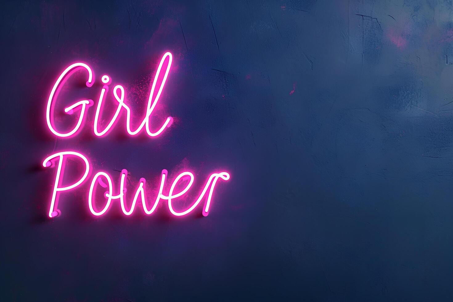 AI generated Empowered Glow Love Illuminated in Neon for Strong Women photo
