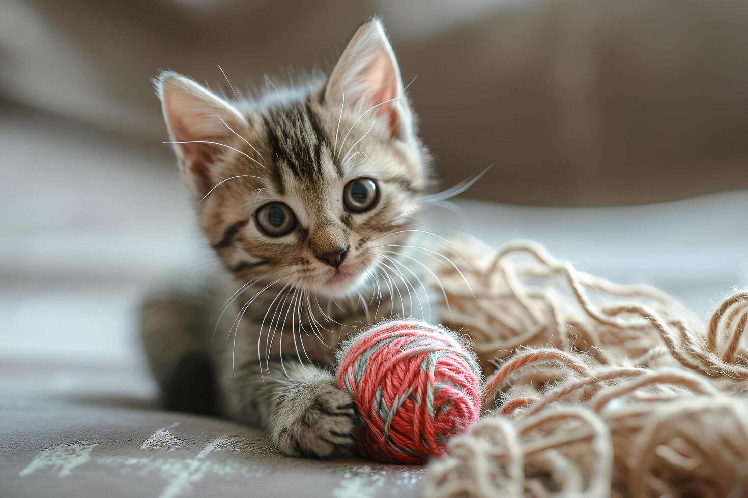 AI generated Paws and Play A Day in the Life of a Happy Cat photo