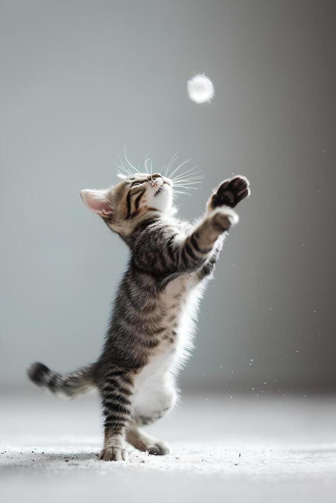 AI generated Paws and Play A Day in the Life of a Happy Cat photo