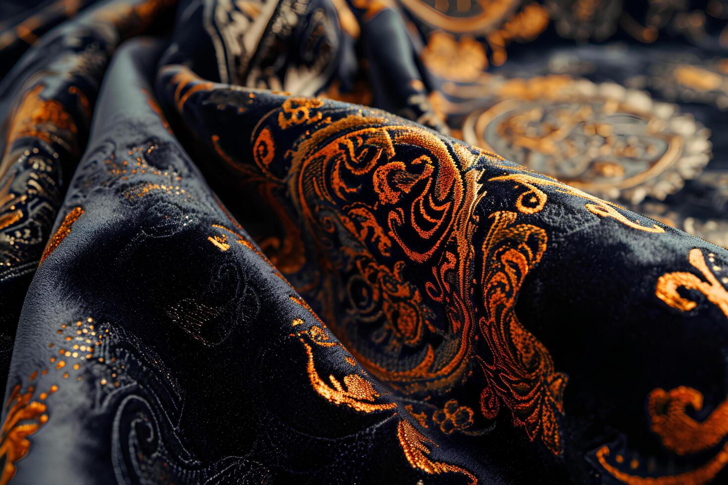 AI generated Velvet Royalty Maximalist Splendor in Luxurious Textile Patterns photo