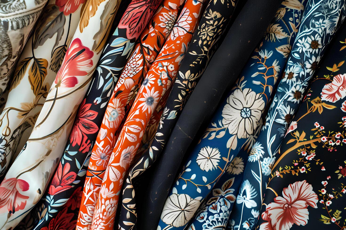 AI generated Maximalist Nostalgia Vintage Fabrics Revived with Bold Designs photo