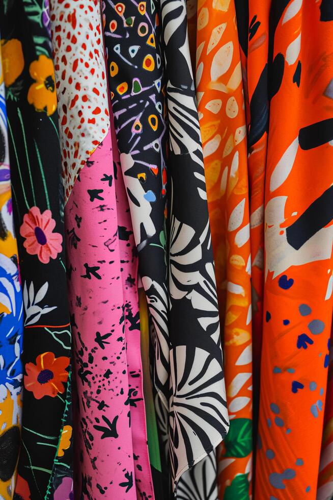 AI generated Dramatic Couture Maximalist Elegance in High Fashion Textile Prints photo