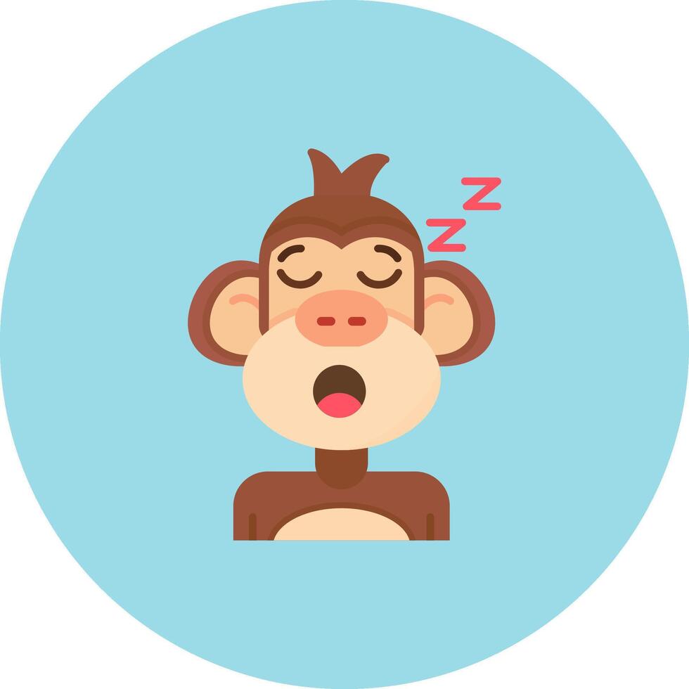 dormir plano circulo icono vector