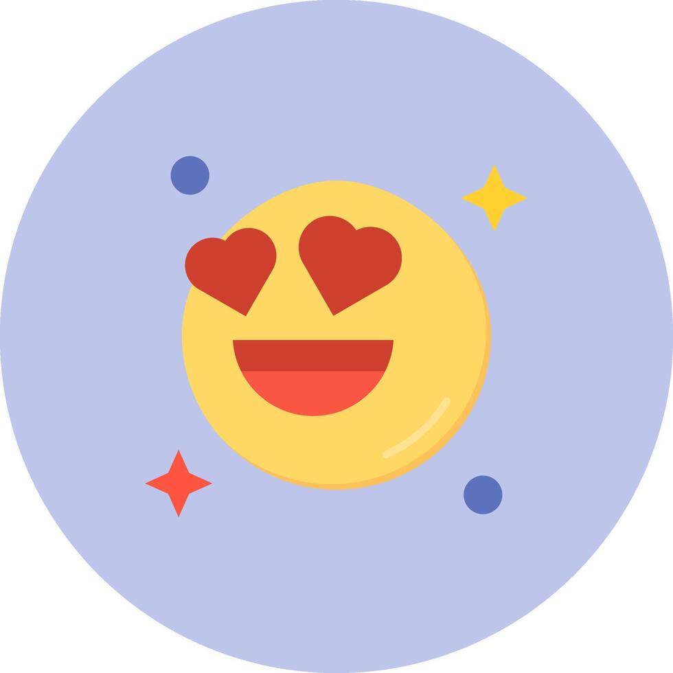 In love Flat Circle Icon vector