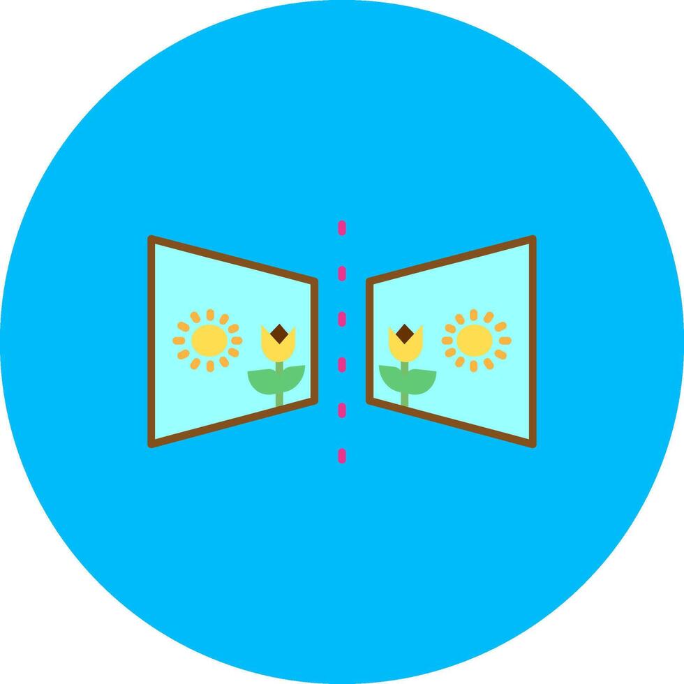 Flip Flat Circle Icon vector