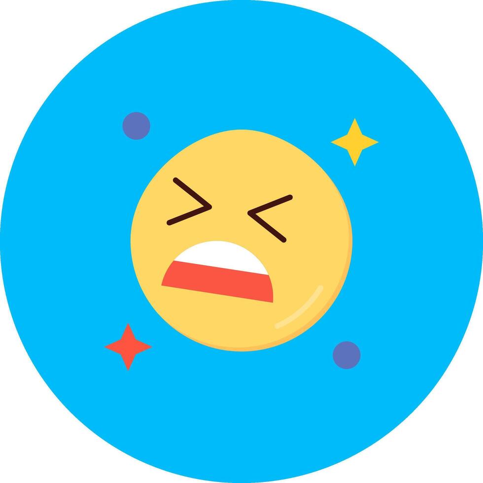 Anguish Flat Circle Icon vector