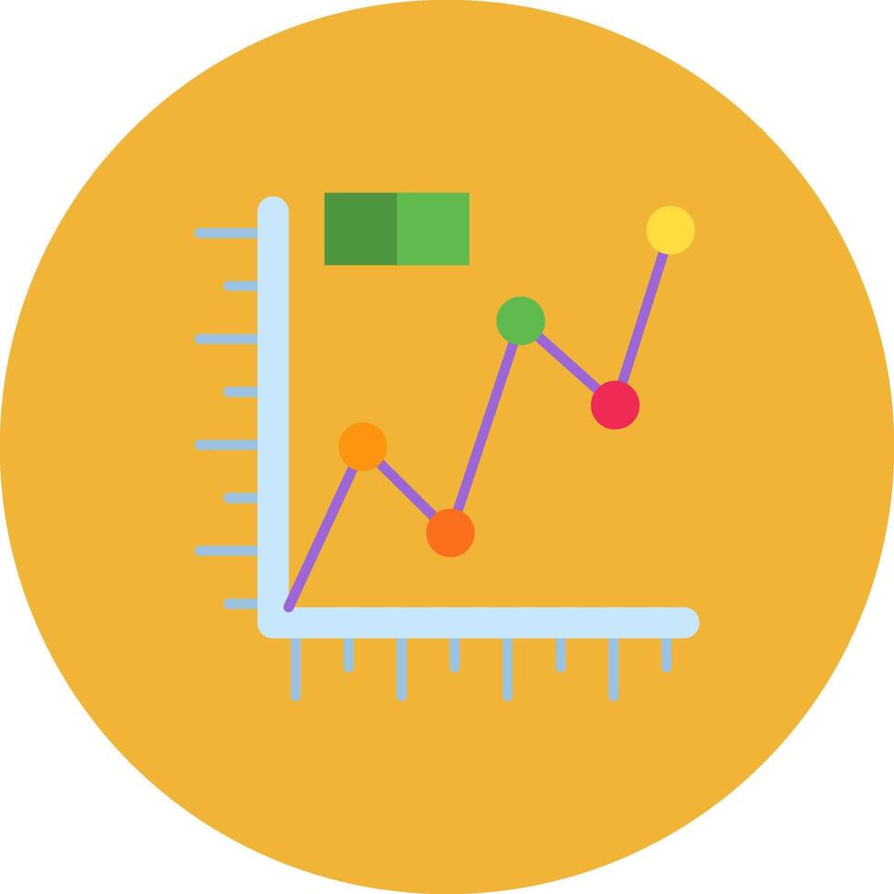 línea grafico plano circulo icono vector