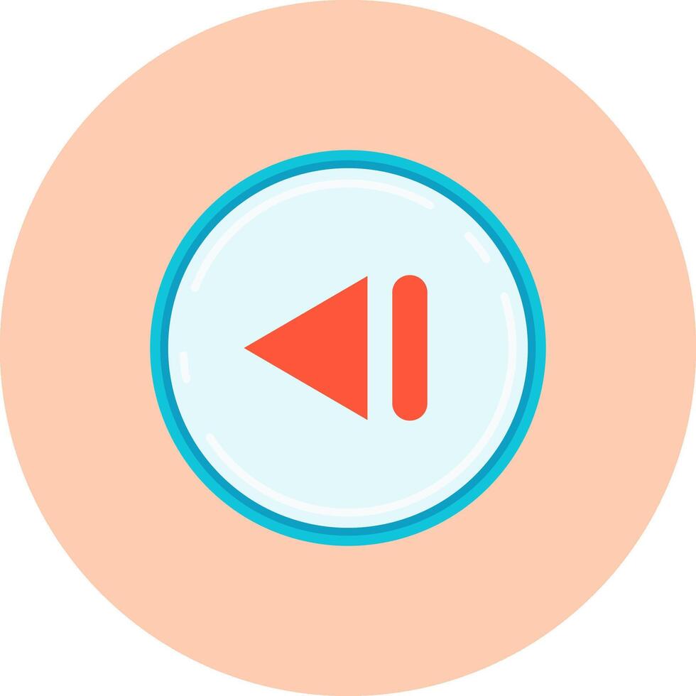 Previous Flat Circle Icon vector